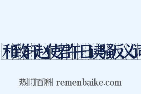 和致轩赵使君午日读骚反义词是什么意思的图片